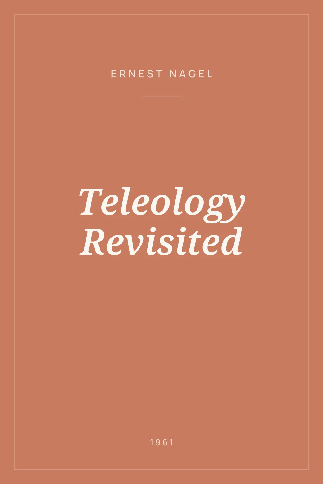 Portada de Teleology Revisited