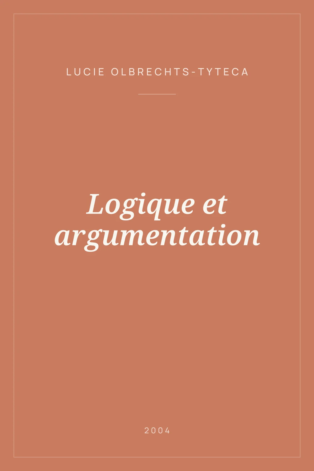 Portada de Logique et argumentation
