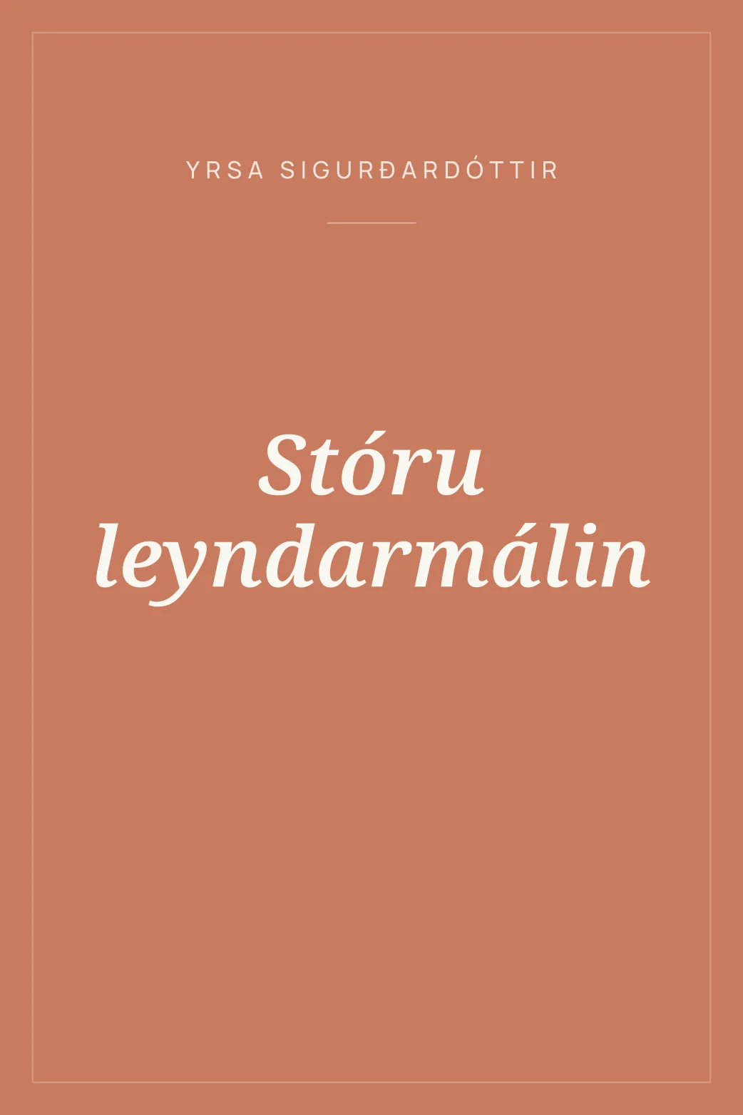 Portada de Stóru leyndarmálin