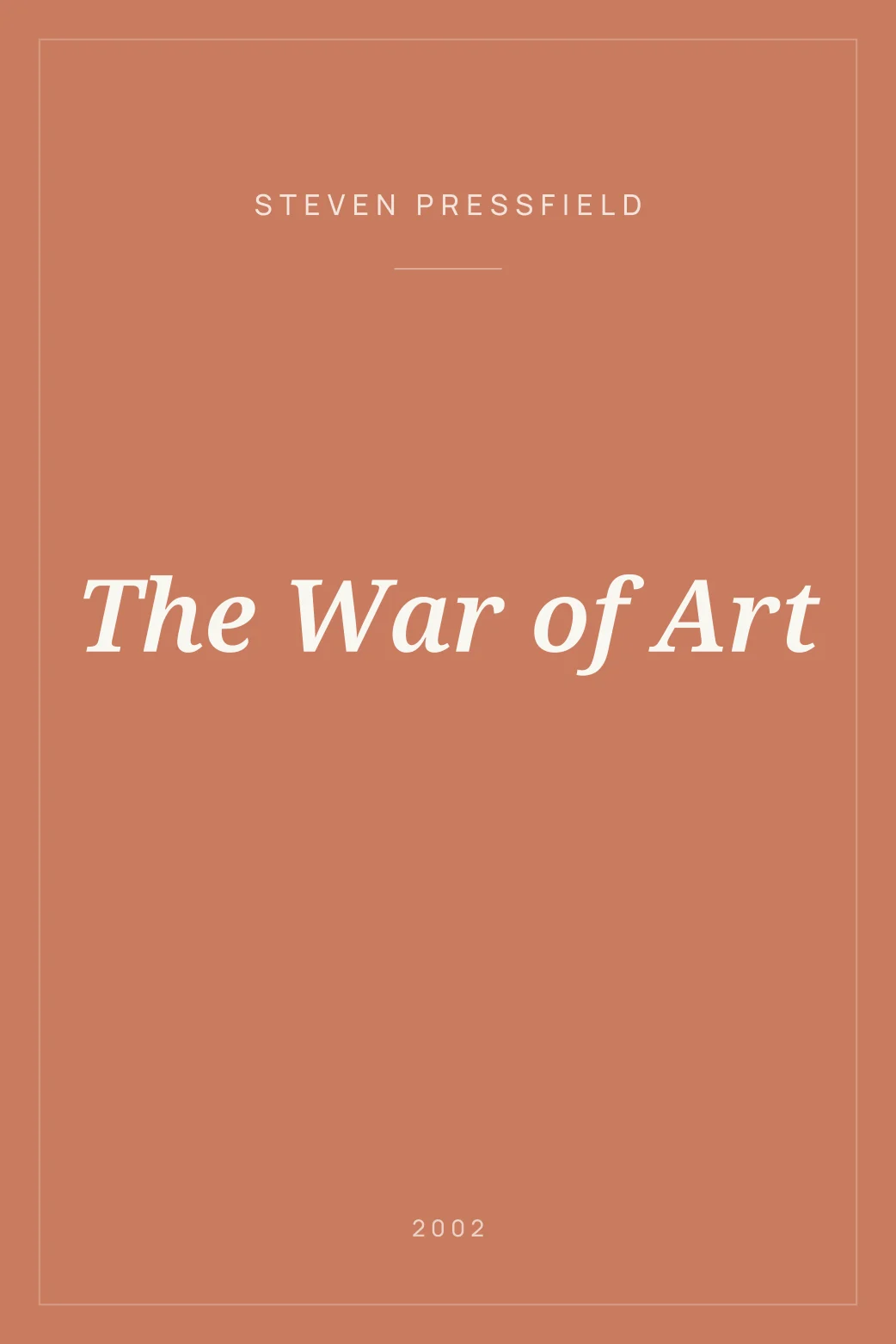 Portada de The War of Art