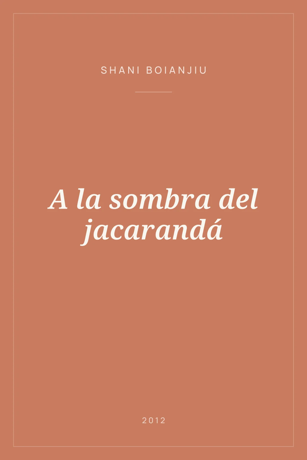 Portada de A la sombra del jacarandá