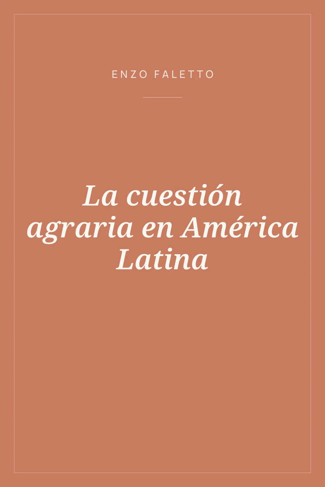 Portada de La cuestión agraria en América Latina