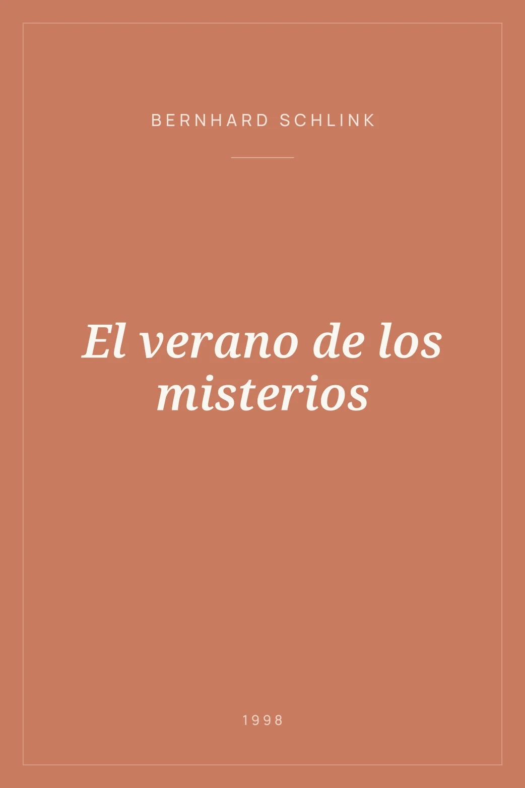 Portada de El verano de los misterios