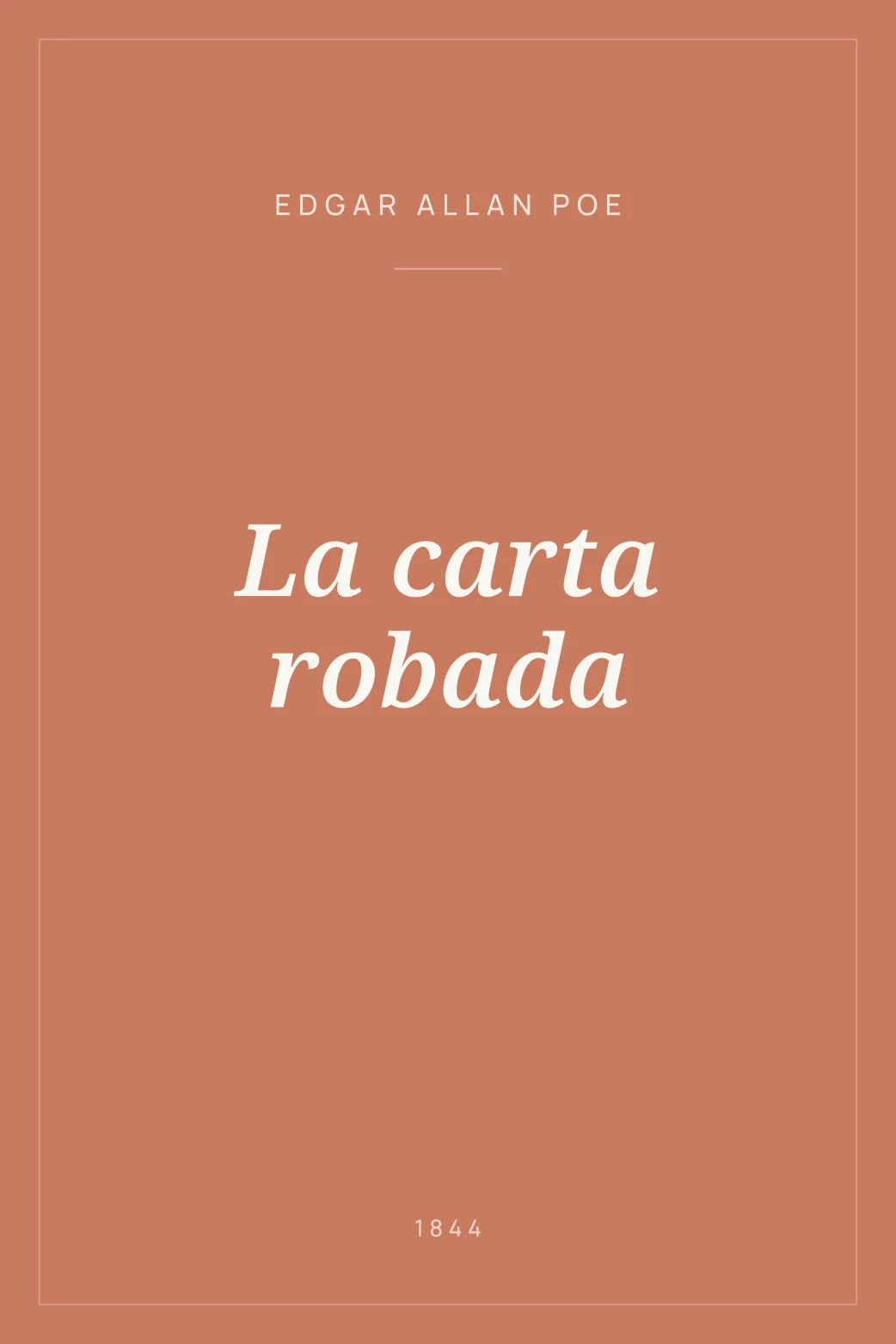 Portada de La carta robada