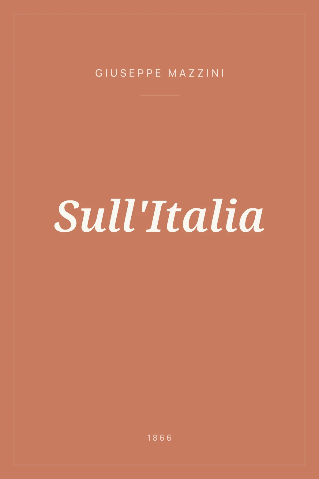 Portada de Sull'Italia