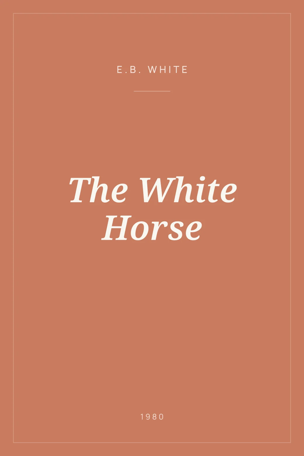 Portada de The White Horse
