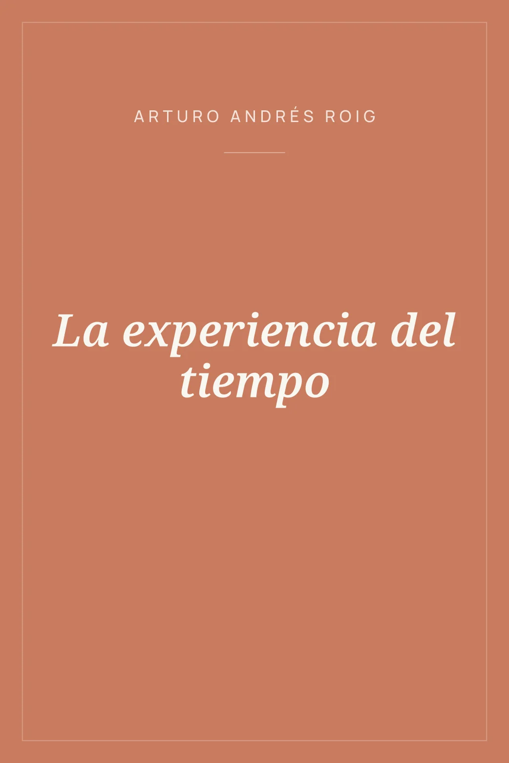 Portada de La experiencia del tiempo