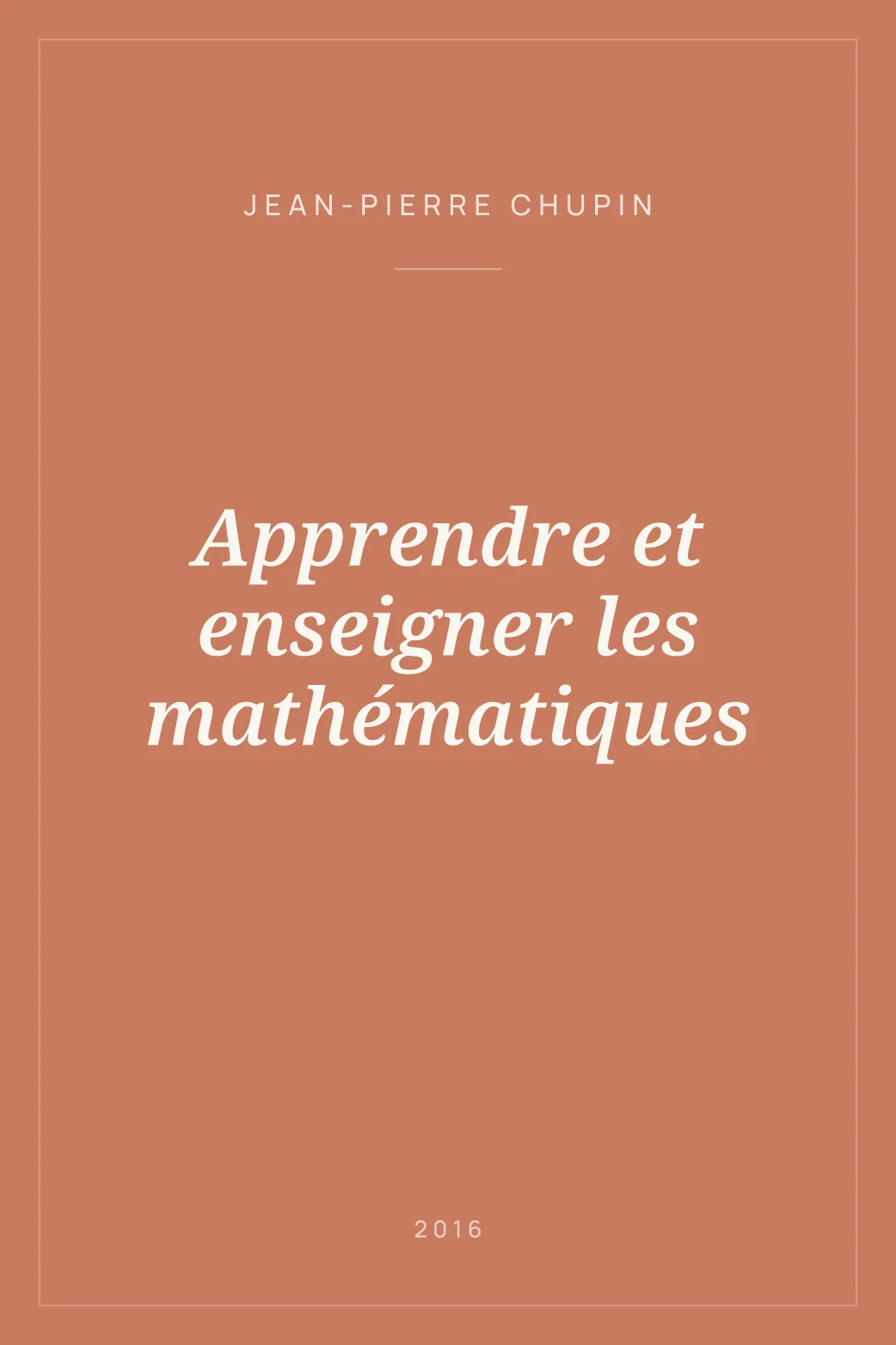 Portada de Apprendre et enseigner les mathématiques