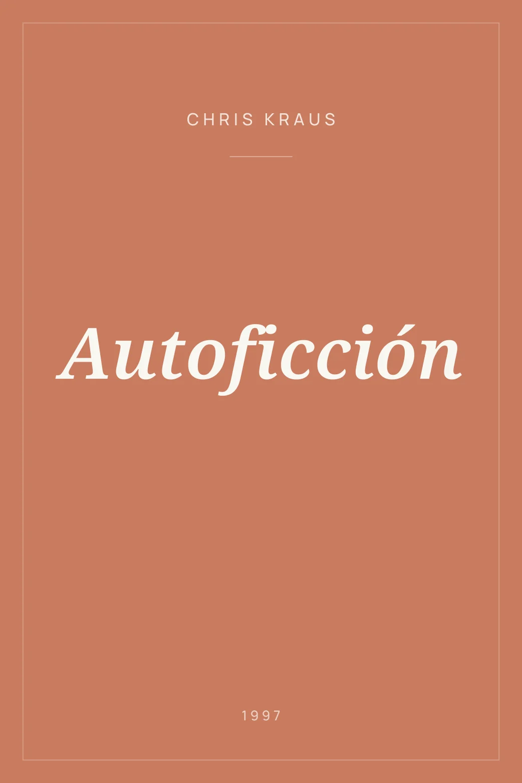 Portada de Autoficción