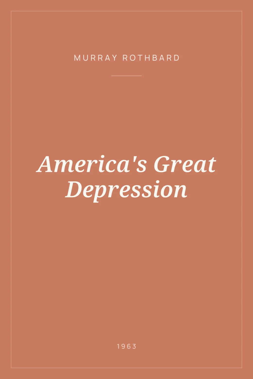 Portada de America's Great Depression