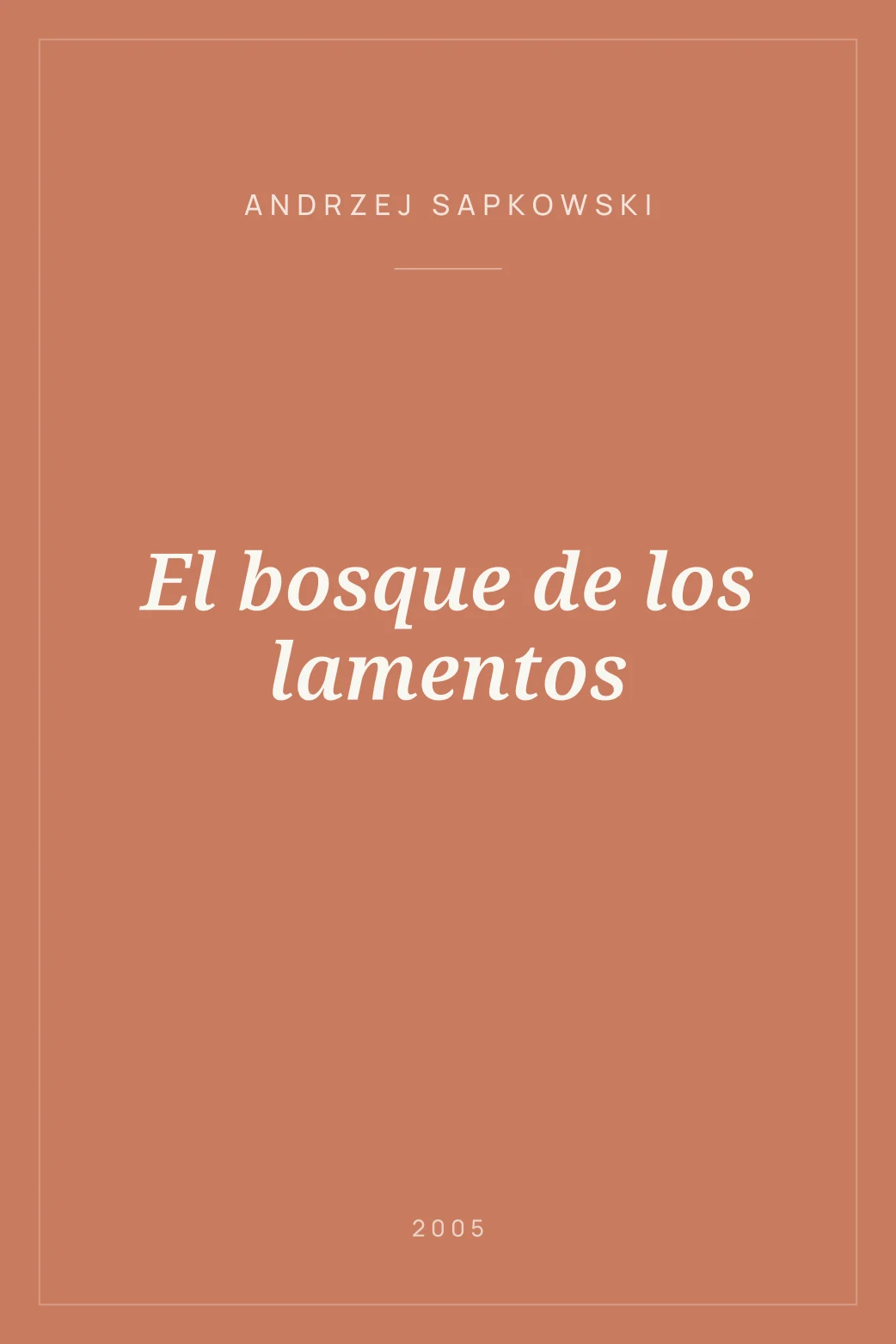 Portada de El bosque de los lamentos