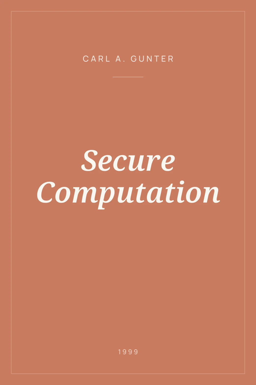 Portada de Secure Computation