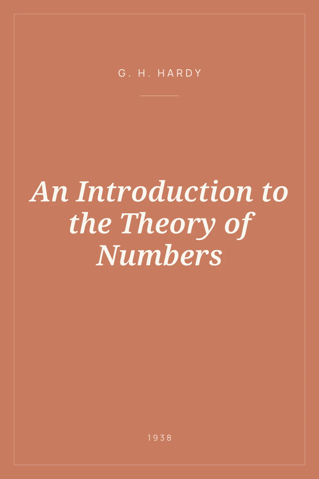 Portada de An Introduction to the Theory of Numbers