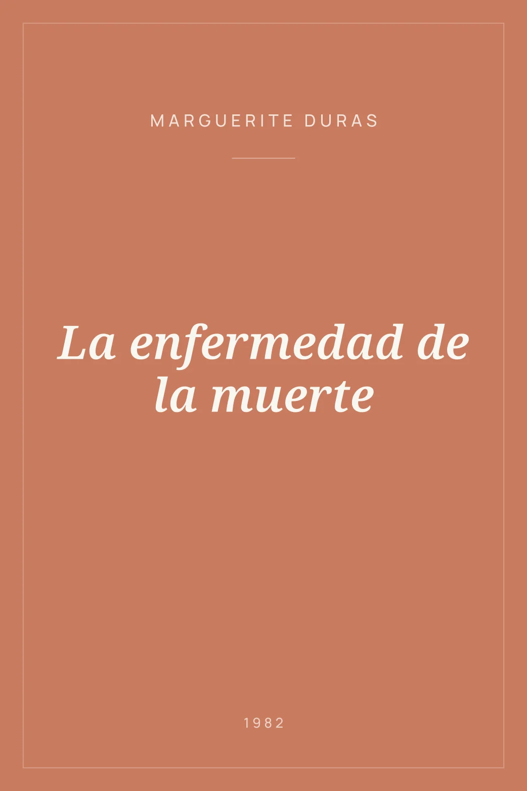 Portada de La enfermedad de la muerte