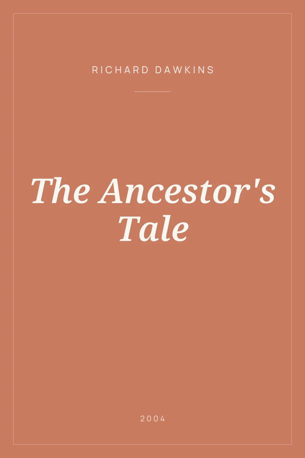 Portada de The Ancestor's Tale