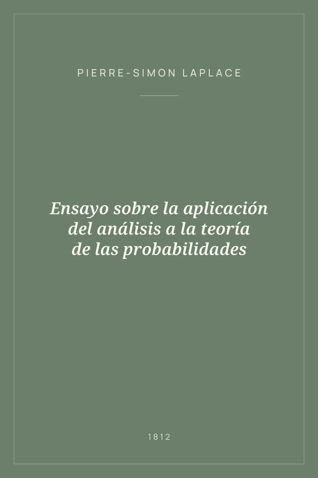 Portada de Ensayo sobre la aplicación del análisis a la teoría de las probabilidades