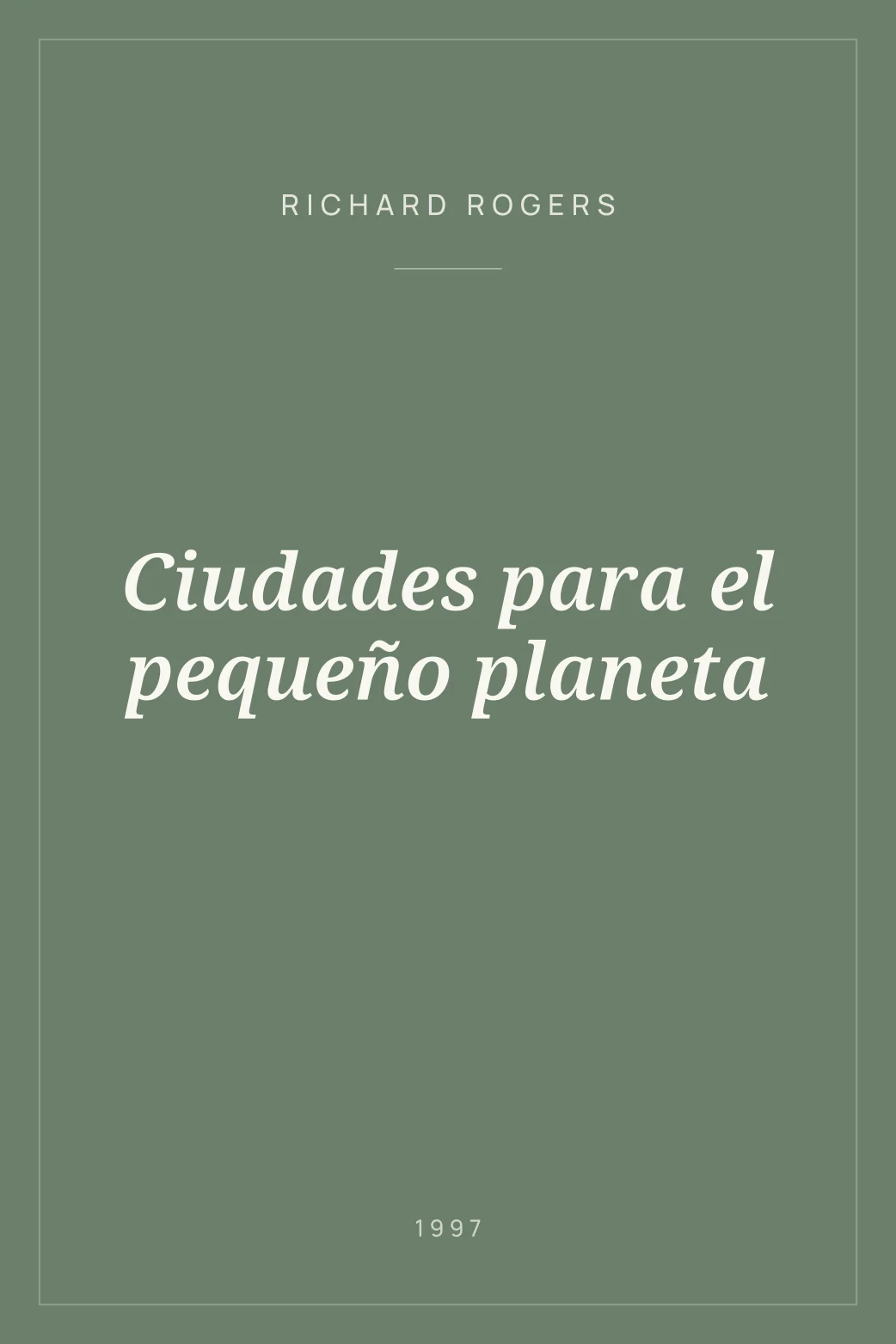 Portada de Ciudades para el pequeño planeta