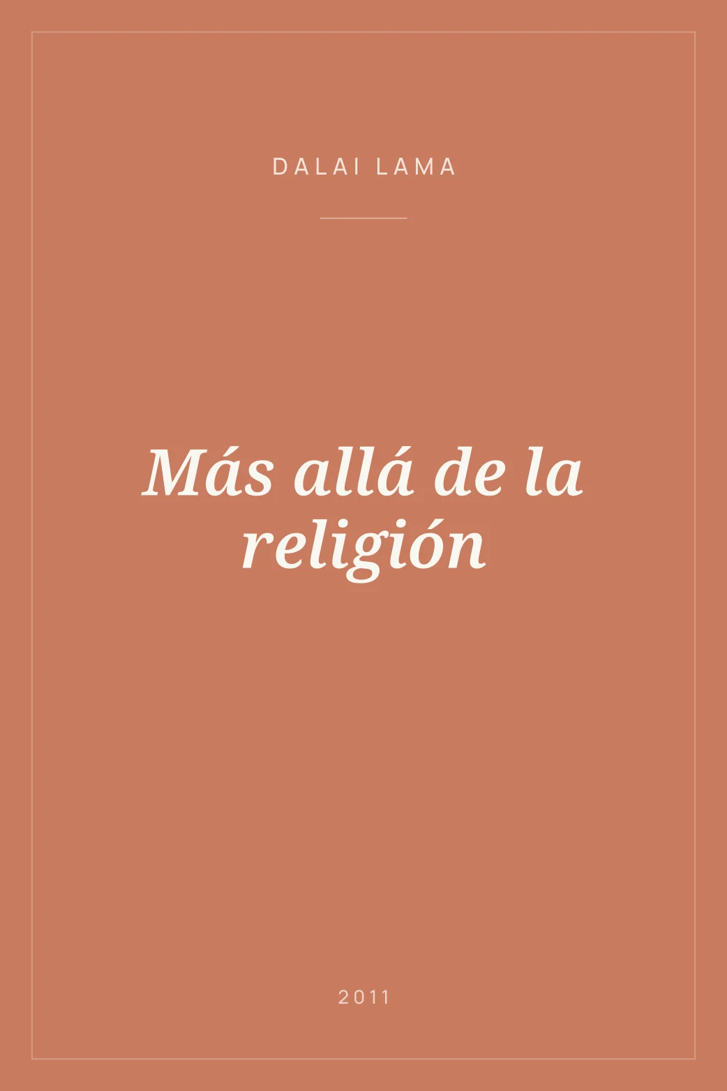 Portada de Más allá de la religión