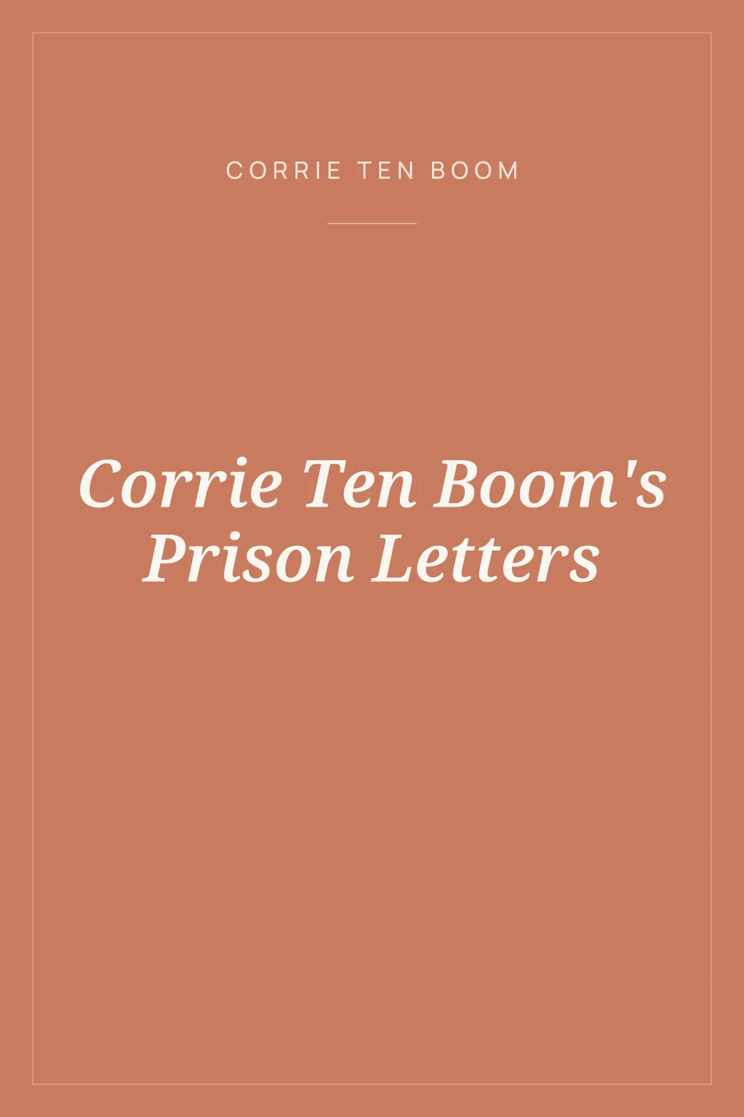 Portada de Corrie Ten Boom's Prison Letters