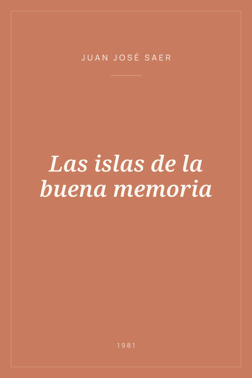 Portada de Las islas de la buena memoria