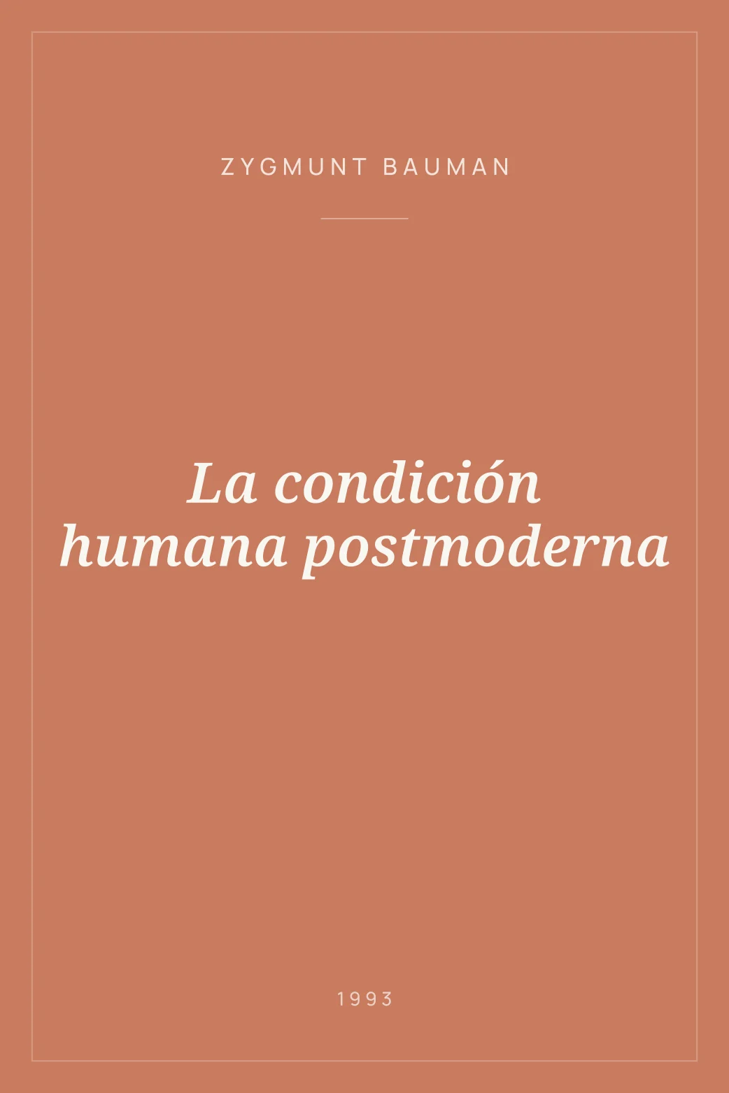 Portada de La condición humana postmoderna