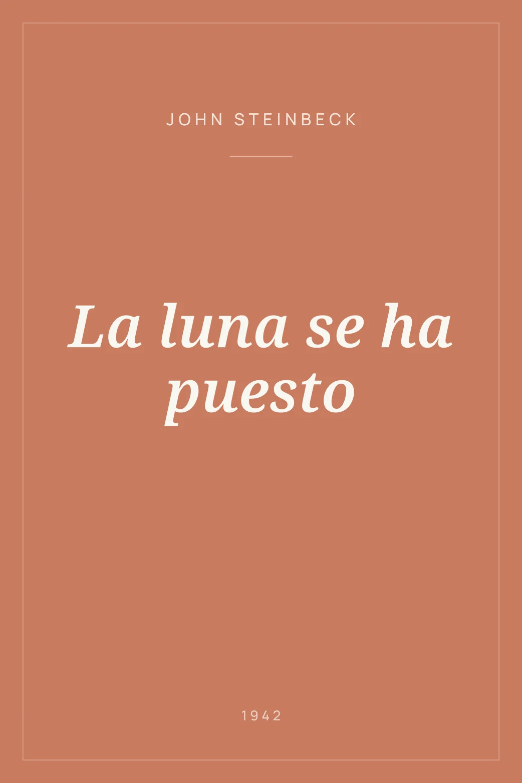 Portada de La luna se ha puesto