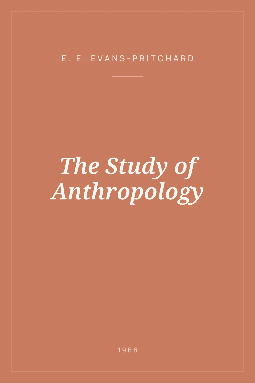 Portada de The Study of Anthropology