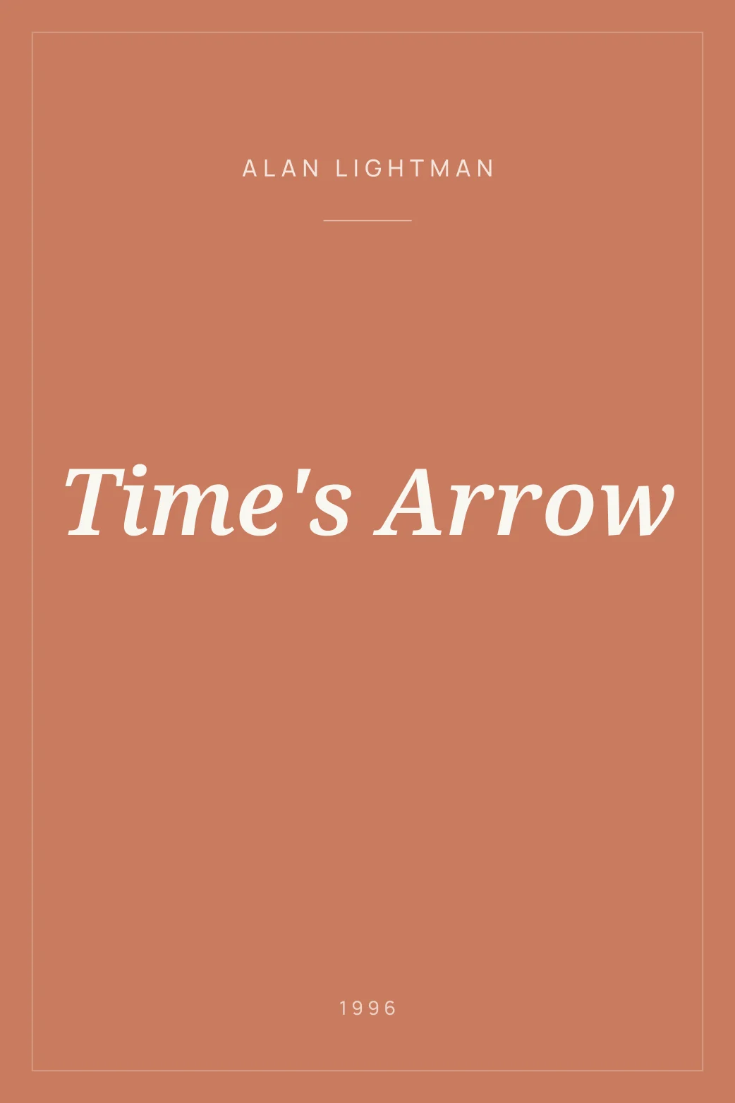 Portada de Time's Arrow