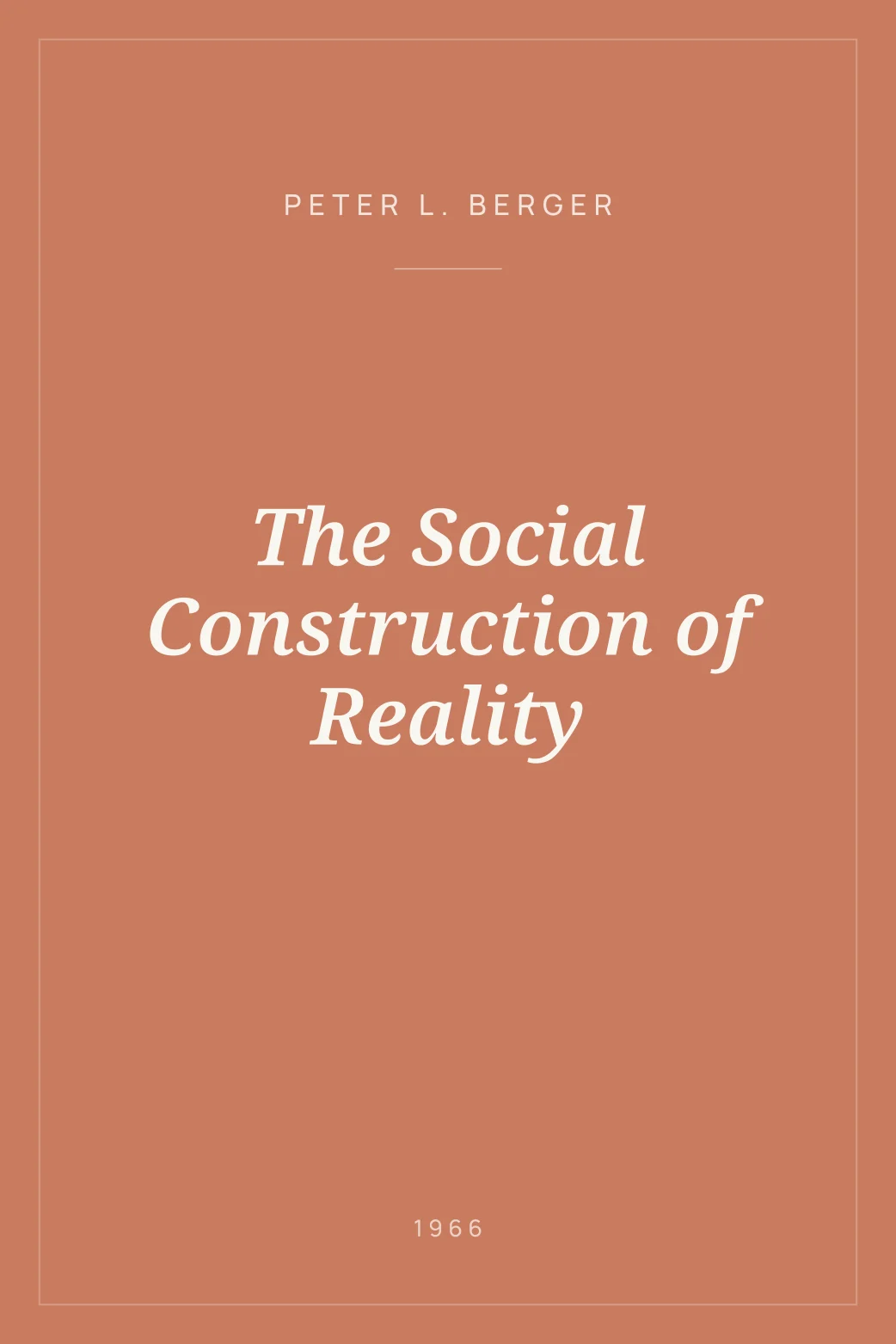 Portada de The Social Construction of Reality