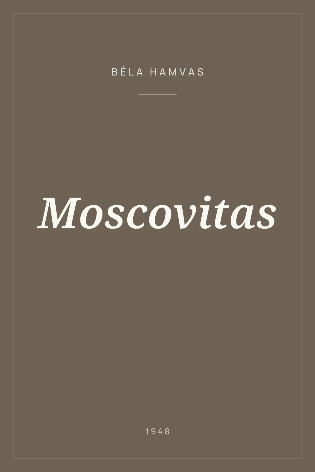 Portada de Moscovitas