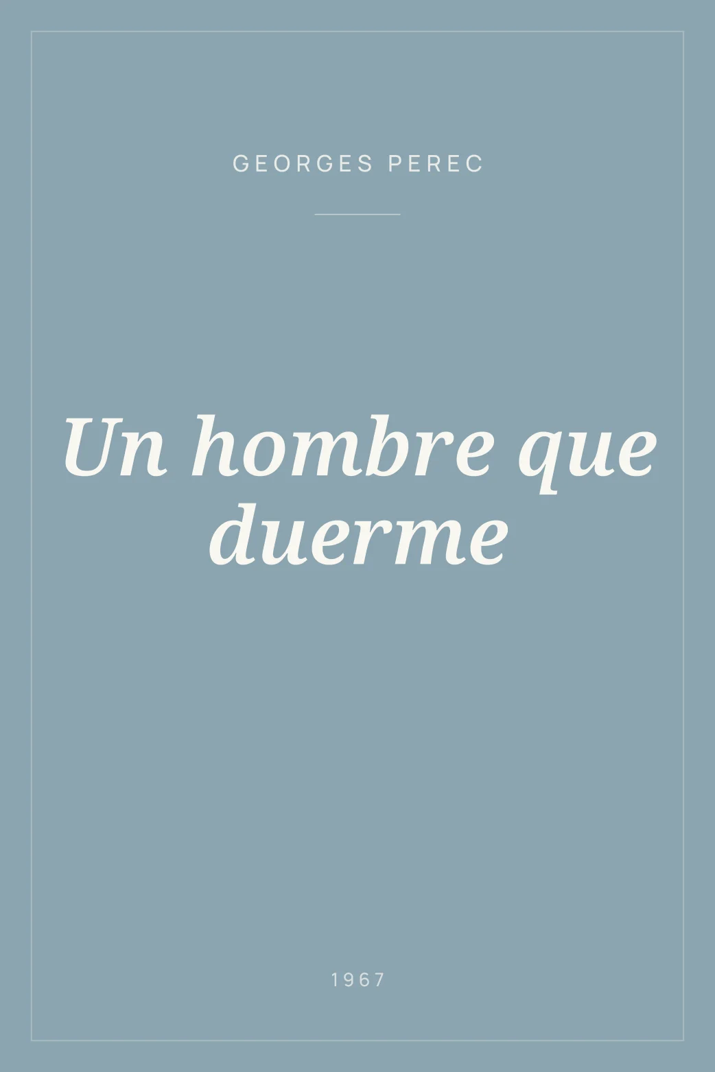 Portada de Un hombre que duerme