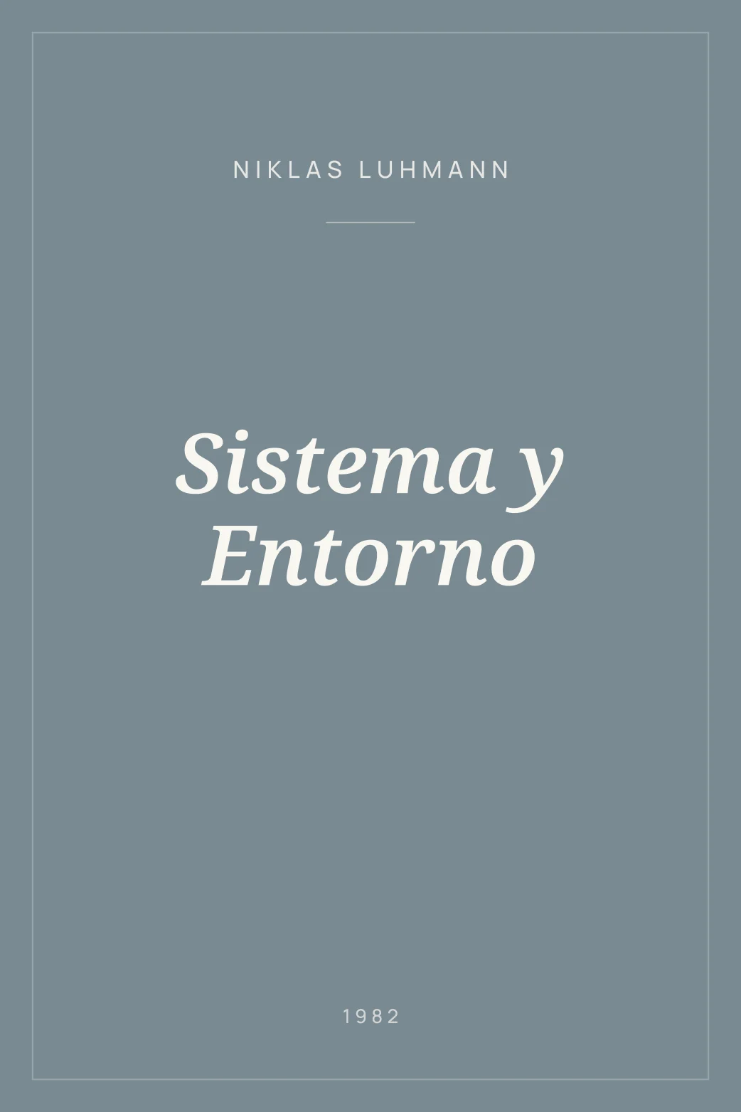 Portada de Sistema y Entorno