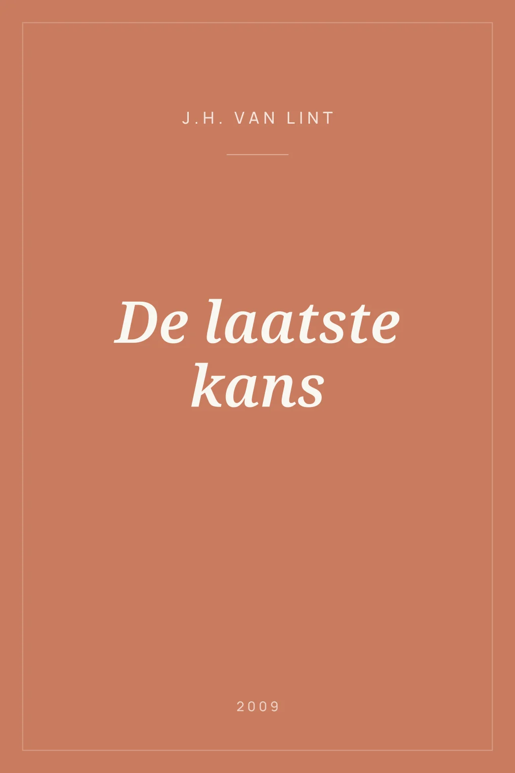 Portada de De laatste kans