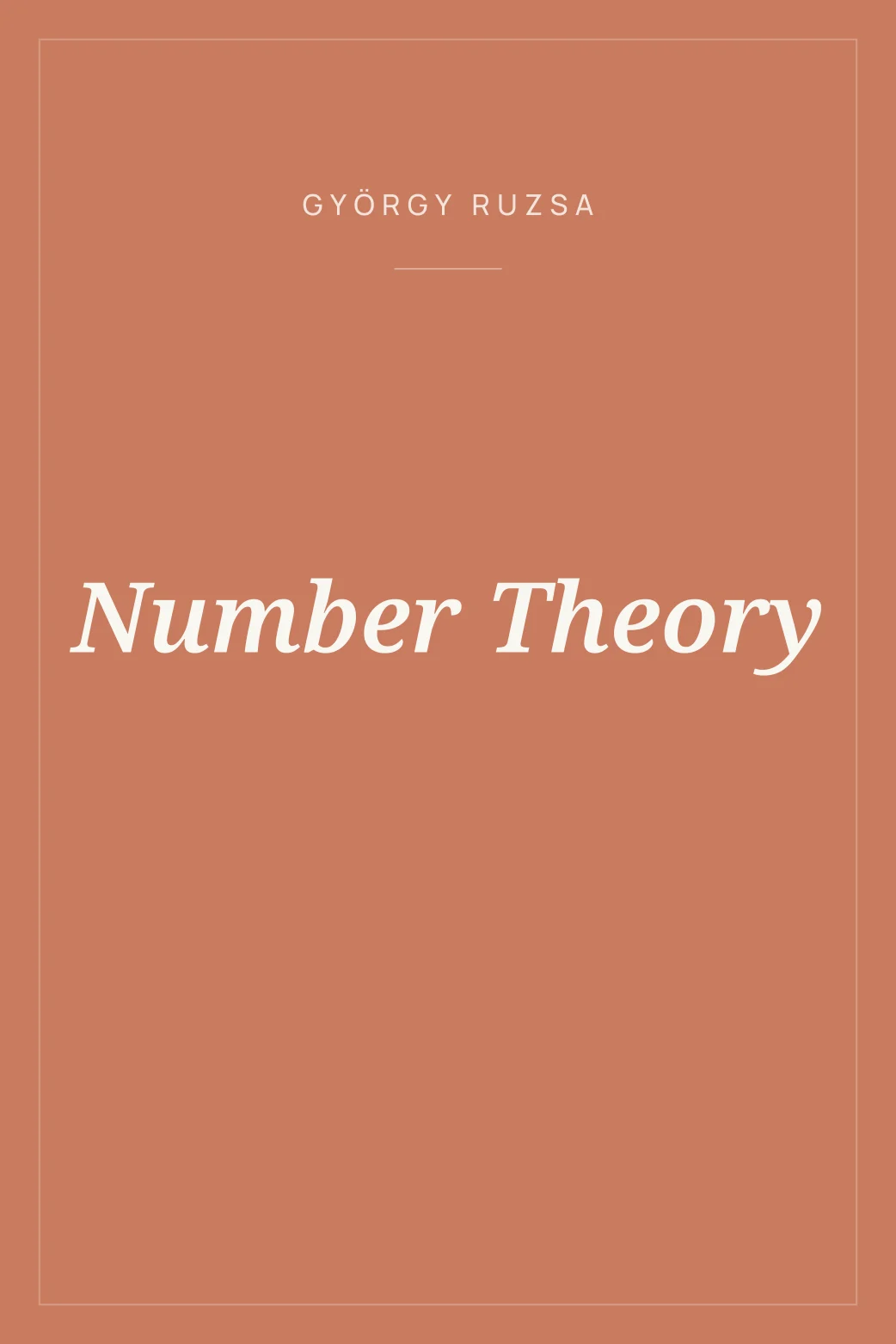 Portada de Number Theory