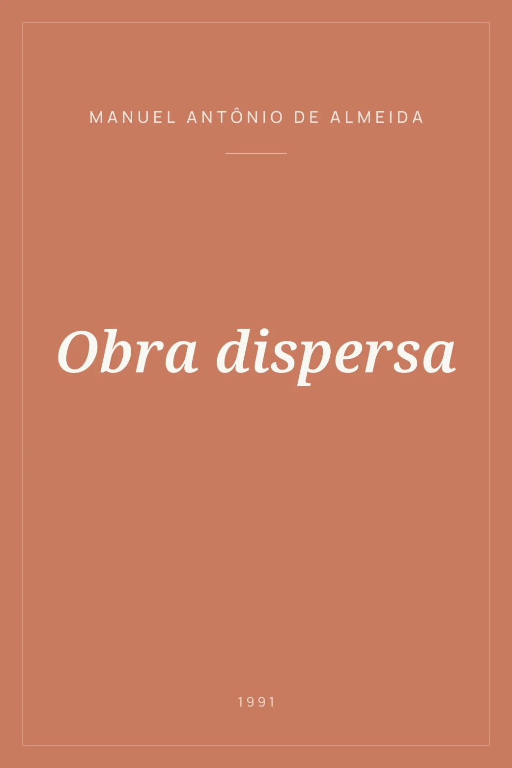 Portada de Obra dispersa