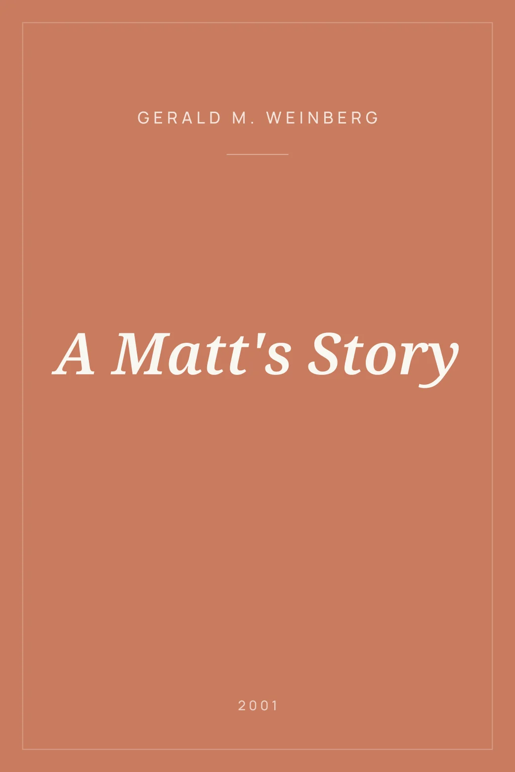 Portada de A Matt's Story