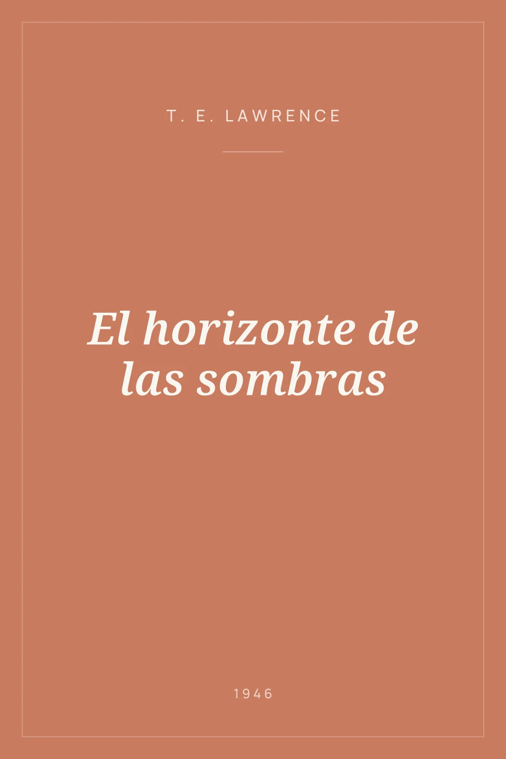 Portada de El horizonte de las sombras