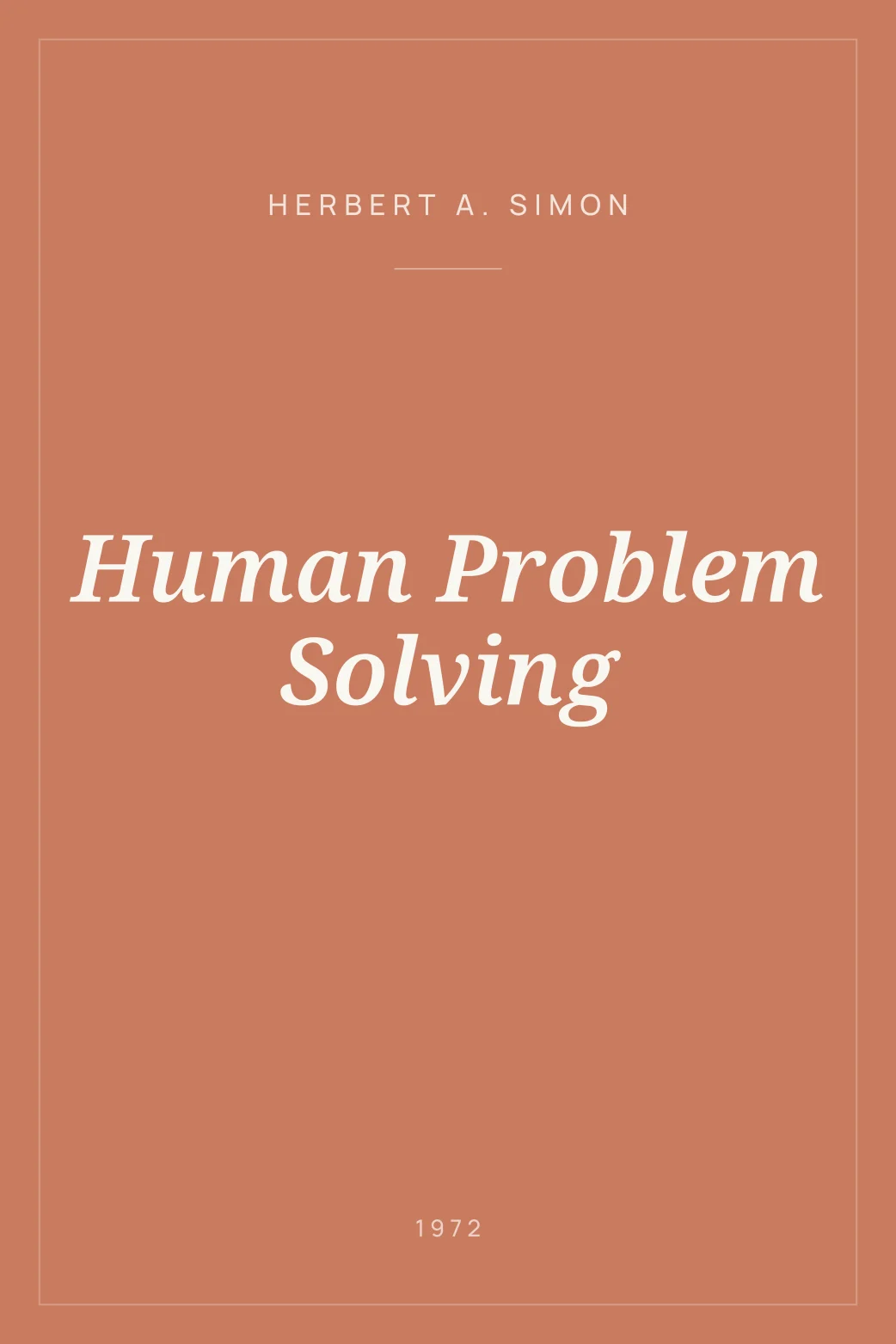 Portada de Human Problem Solving