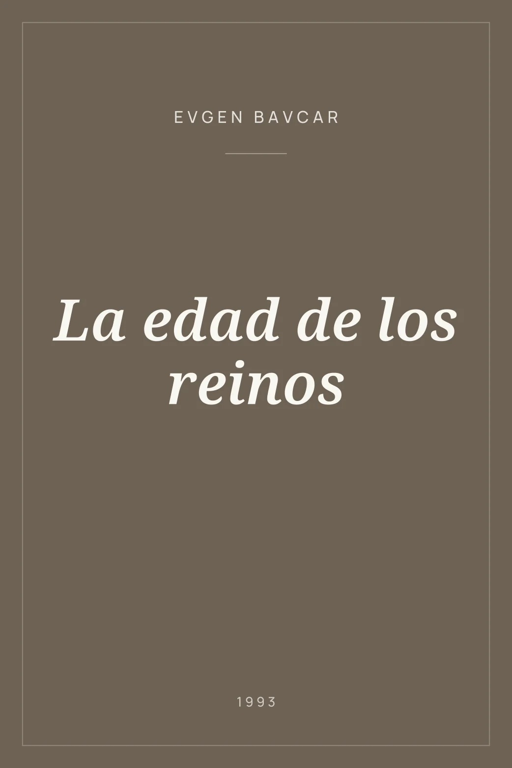 Portada de La edad de los reinos
