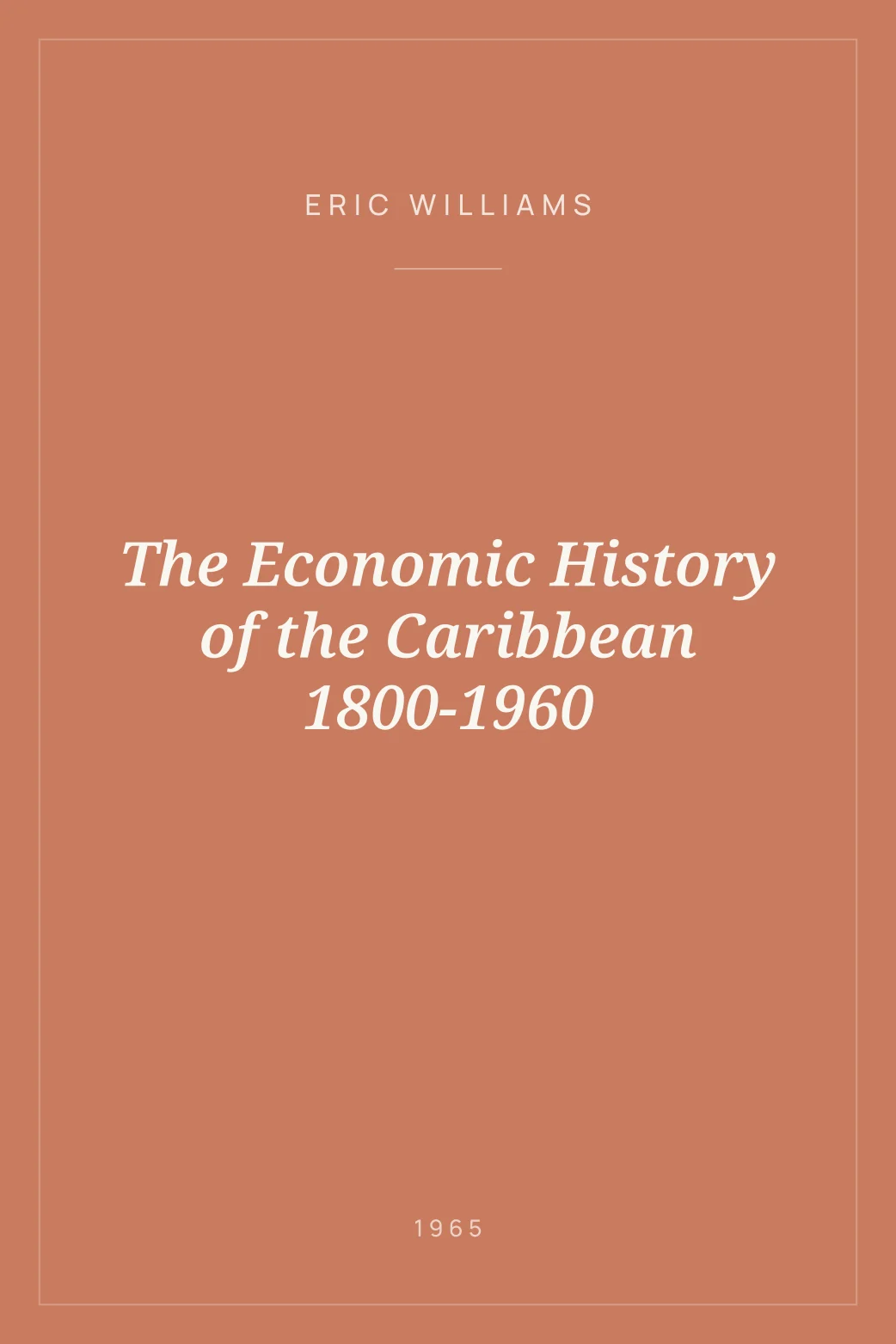 Portada de The Economic History of the Caribbean 1800-1960