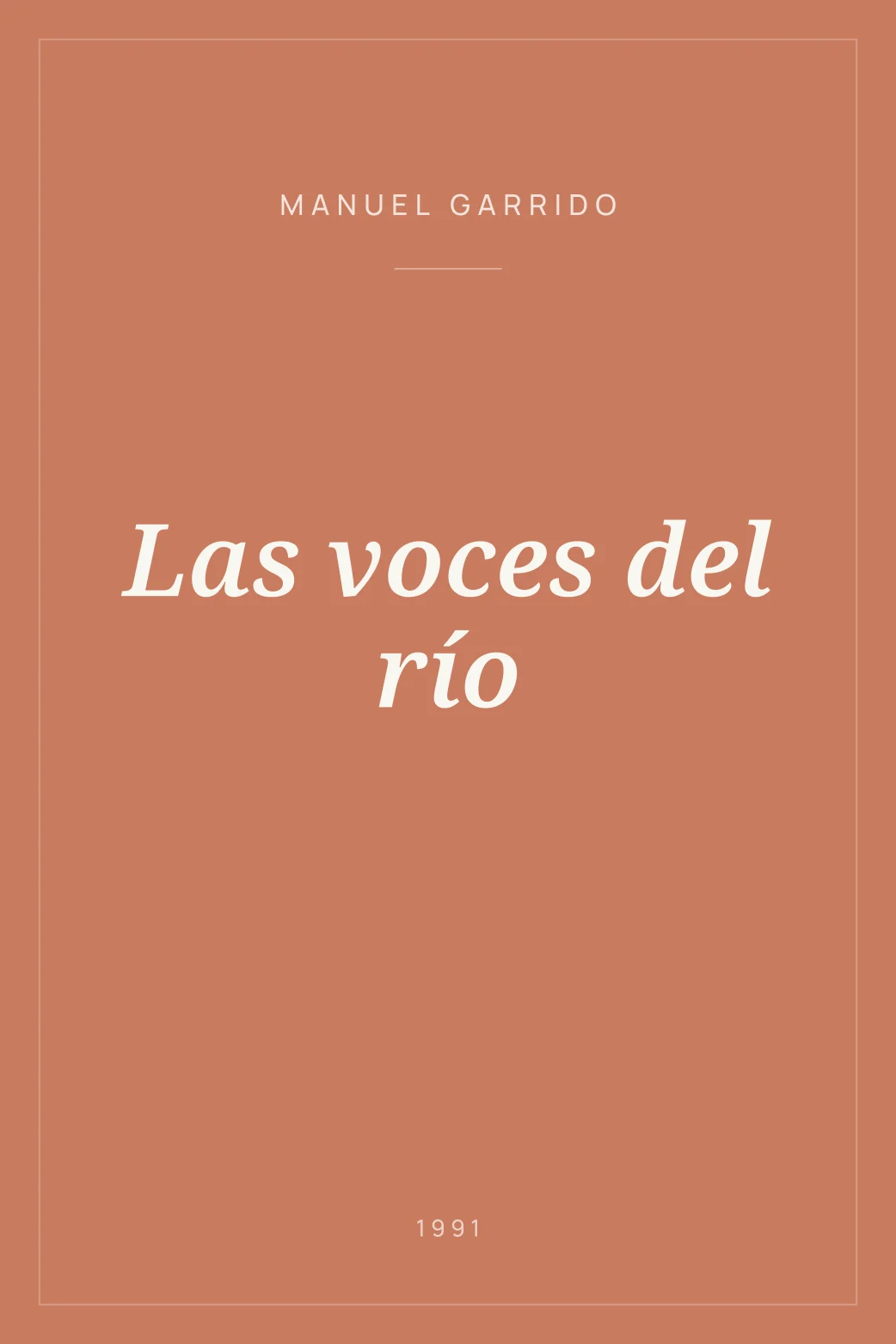 Portada de Las voces del río
