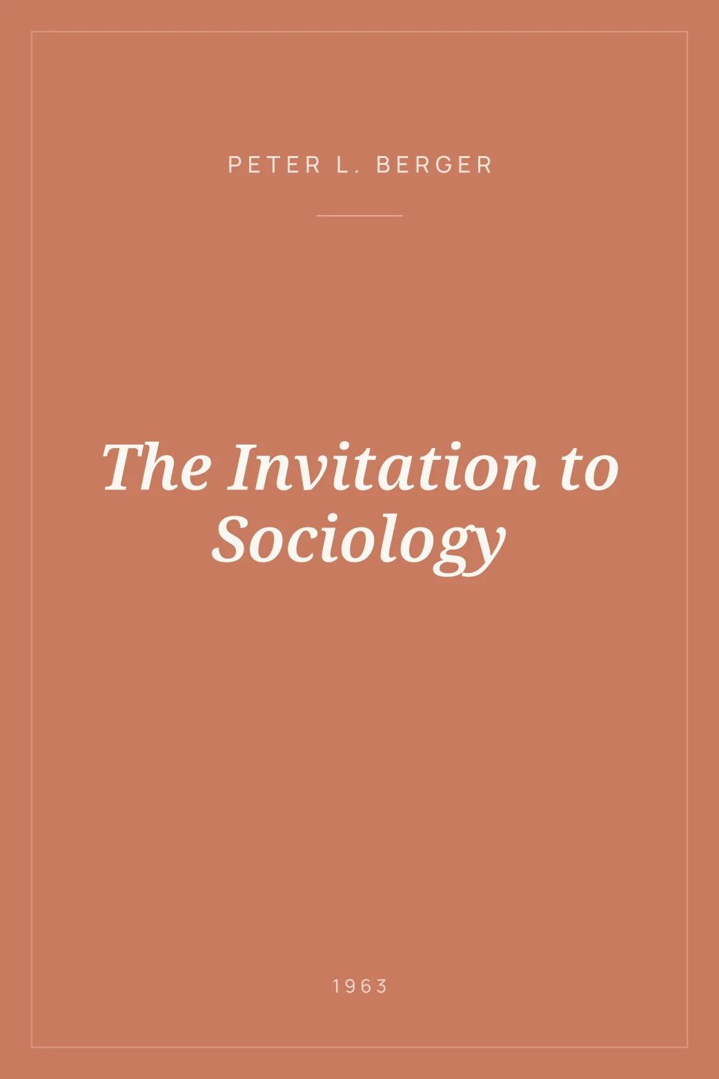 Portada de The Invitation to Sociology