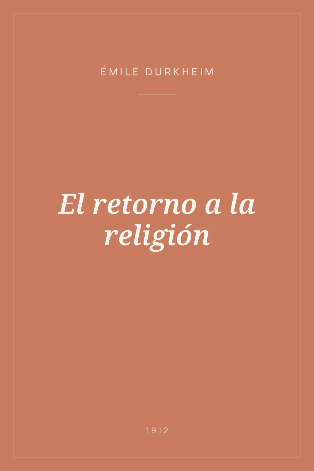 Portada de El retorno a la religión