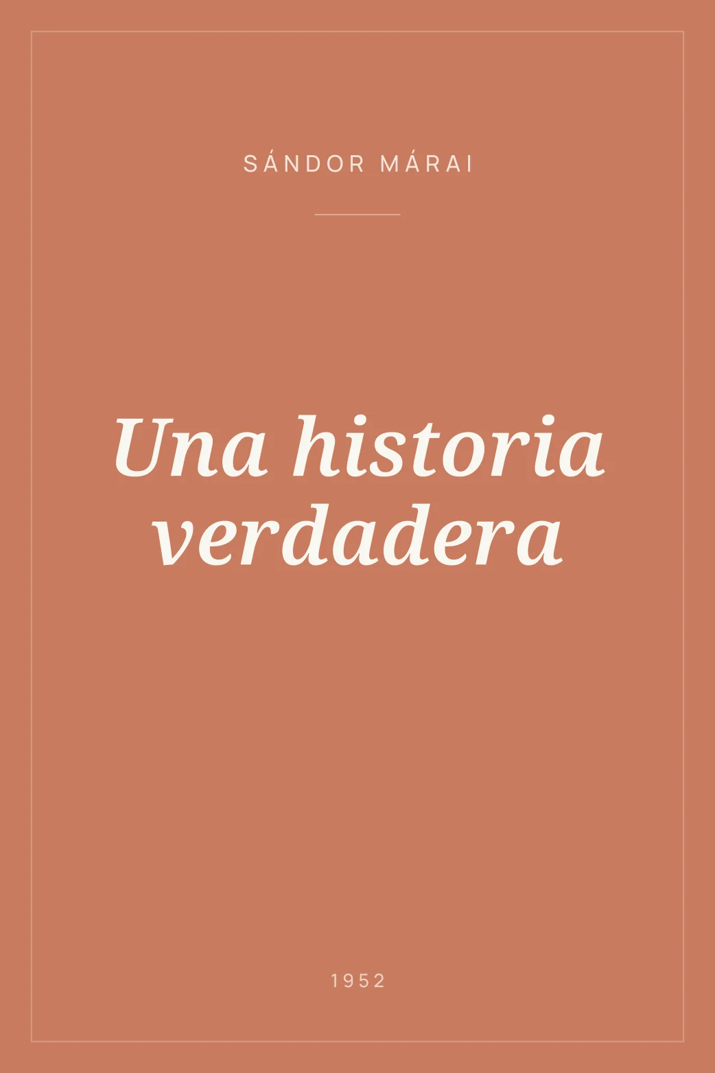 Portada de Una historia verdadera