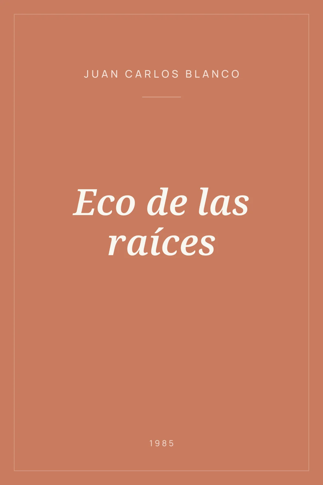 Portada de Eco de las raíces