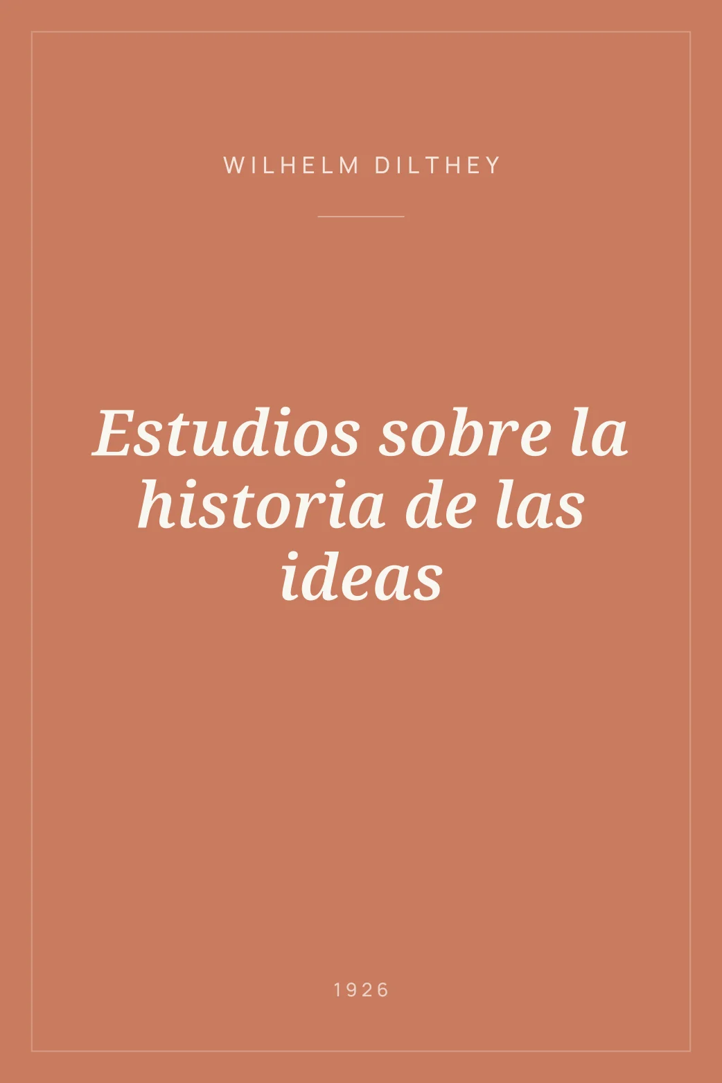 Portada de Estudios sobre la historia de las ideas