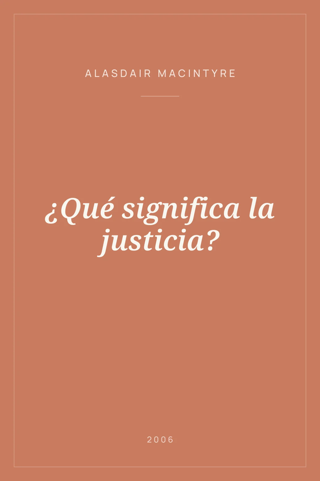 Portada de ¿Qué significa la justicia?