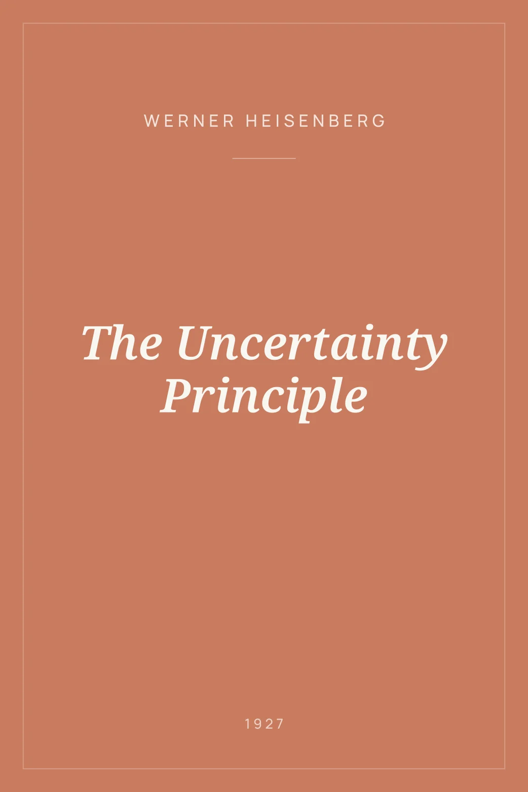 Portada de The Uncertainty Principle