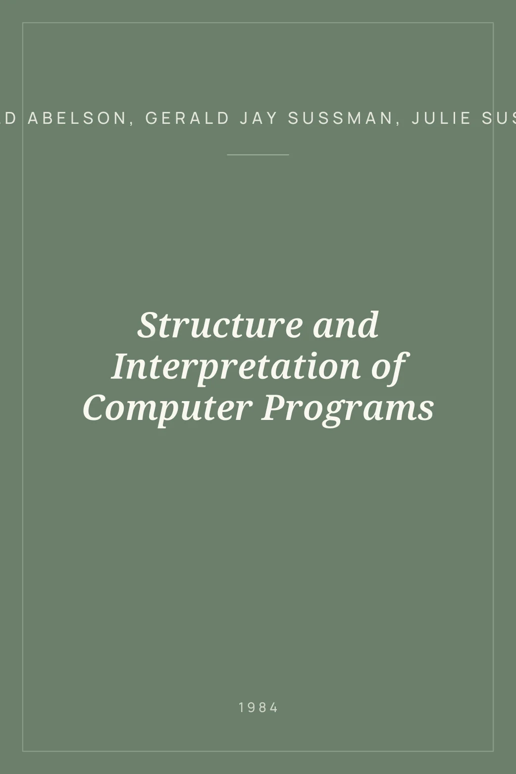 Portada de Structure and Interpretation of Computer Programs