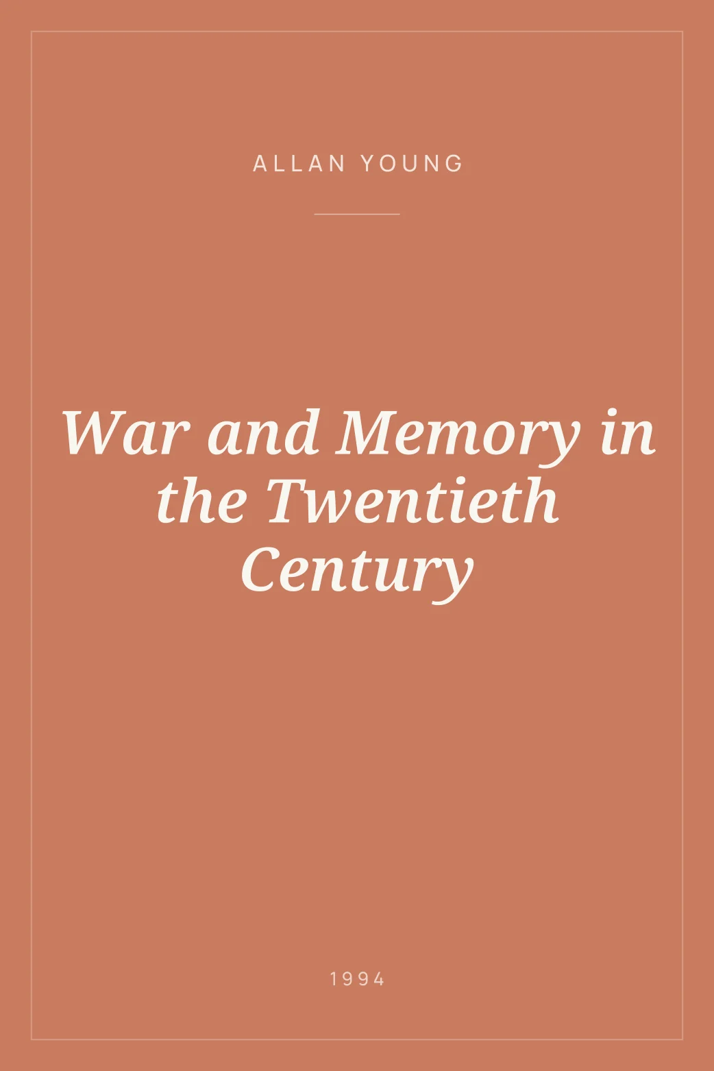 Portada de War and Memory in the Twentieth Century